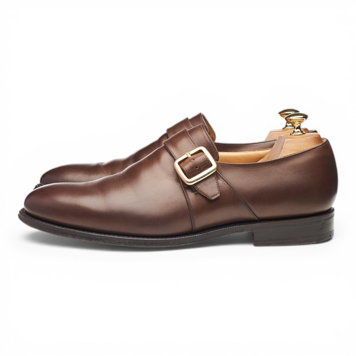 'Westbury' Brown Leather Monk Strap UK 10 F