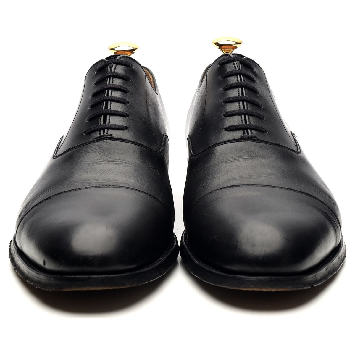 &#39;Eugene&#39; Black Leather Oxford UK 9.5
