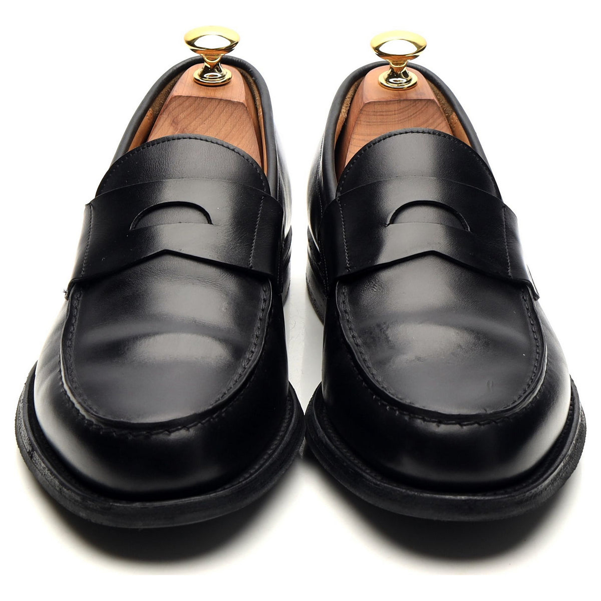 &#39;Manby&#39; Black Leather Loafers UK 6 G