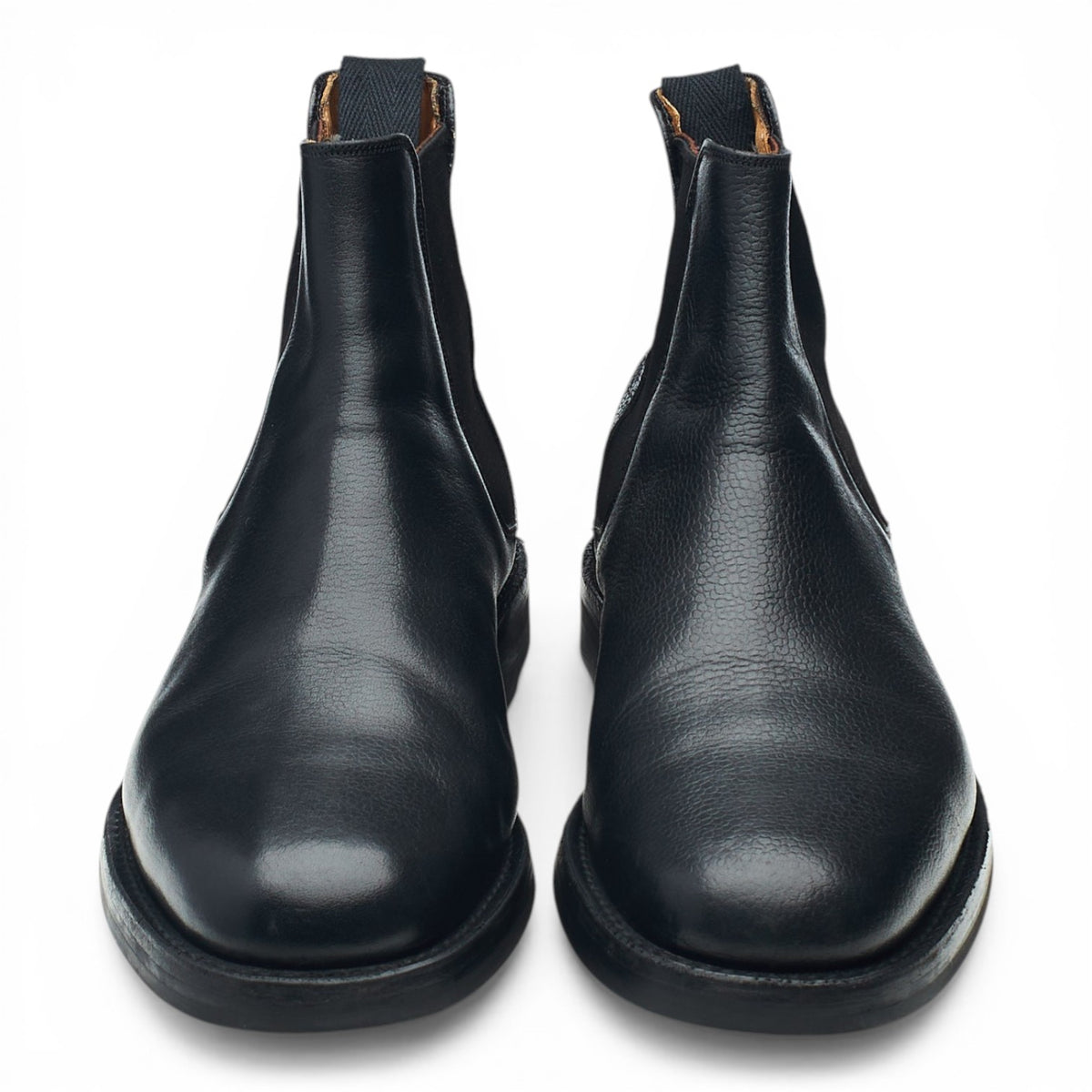 'Dee' Black Grain Leather Chelsea Boots UK 8 G