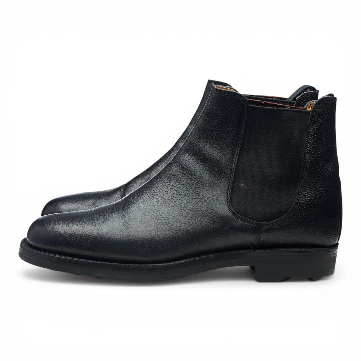 'Dee' Black Grain Leather Chelsea Boots UK 8 G