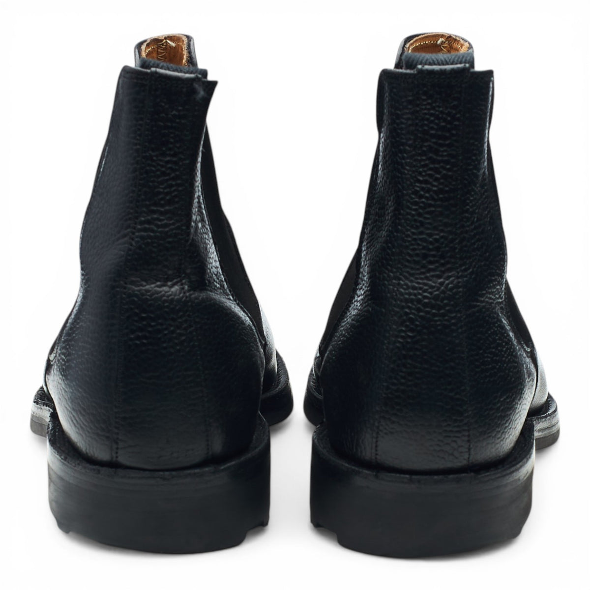 'Dee' Black Grain Leather Chelsea Boots UK 8 G