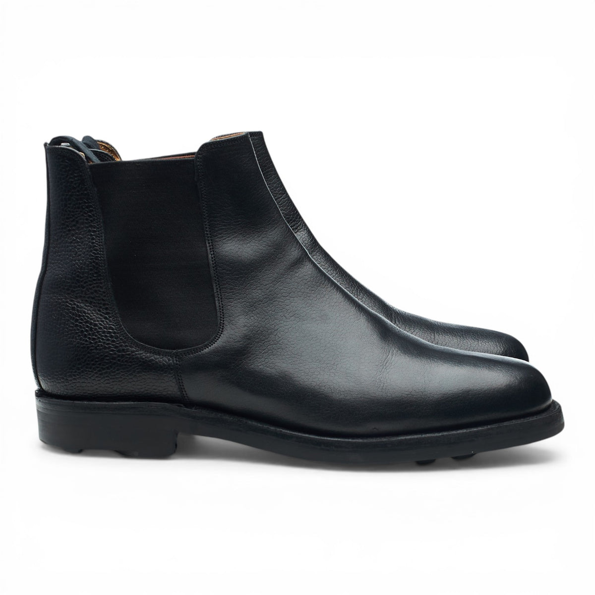 'Dee' Black Grain Leather Chelsea Boots UK 8 G