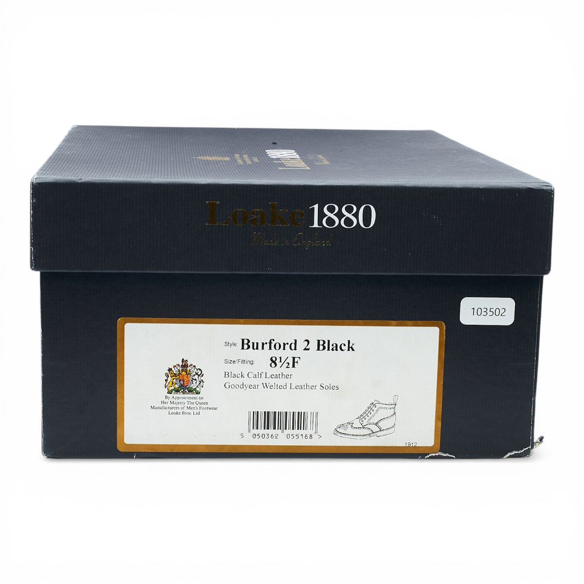 1880 'Burford 2' Black Leather Boots Brogues UK 8.5 F