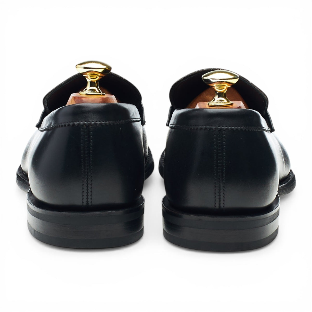 'Parham' Black Leather Split Toe Loafers UK 7 G