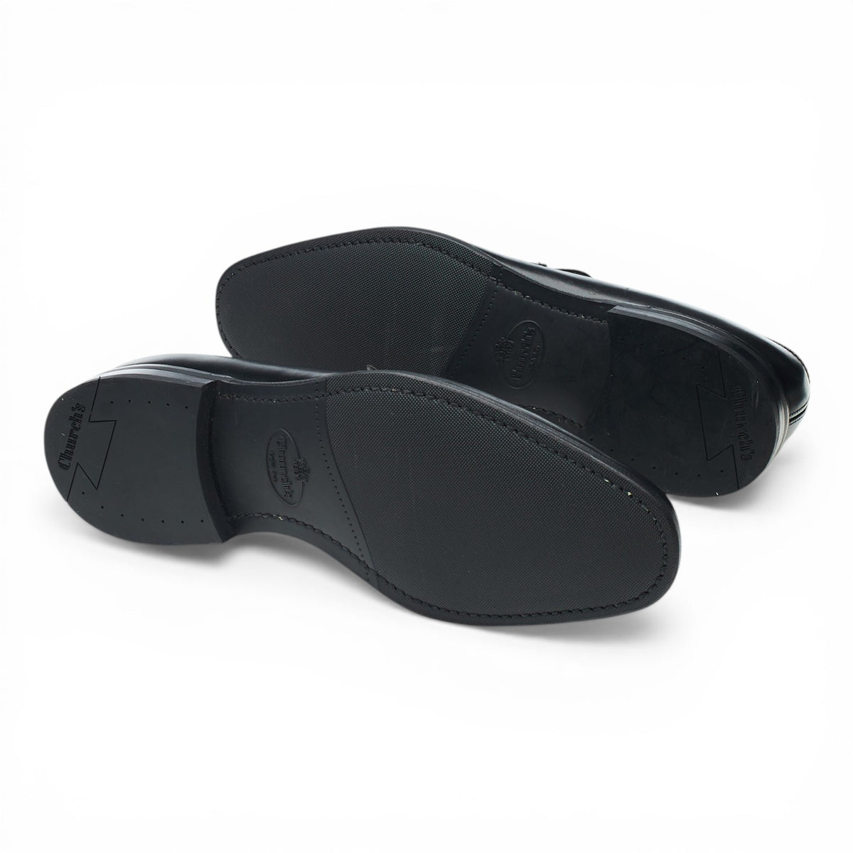 'Parham' Black Leather Split Toe Loafers UK 7 G