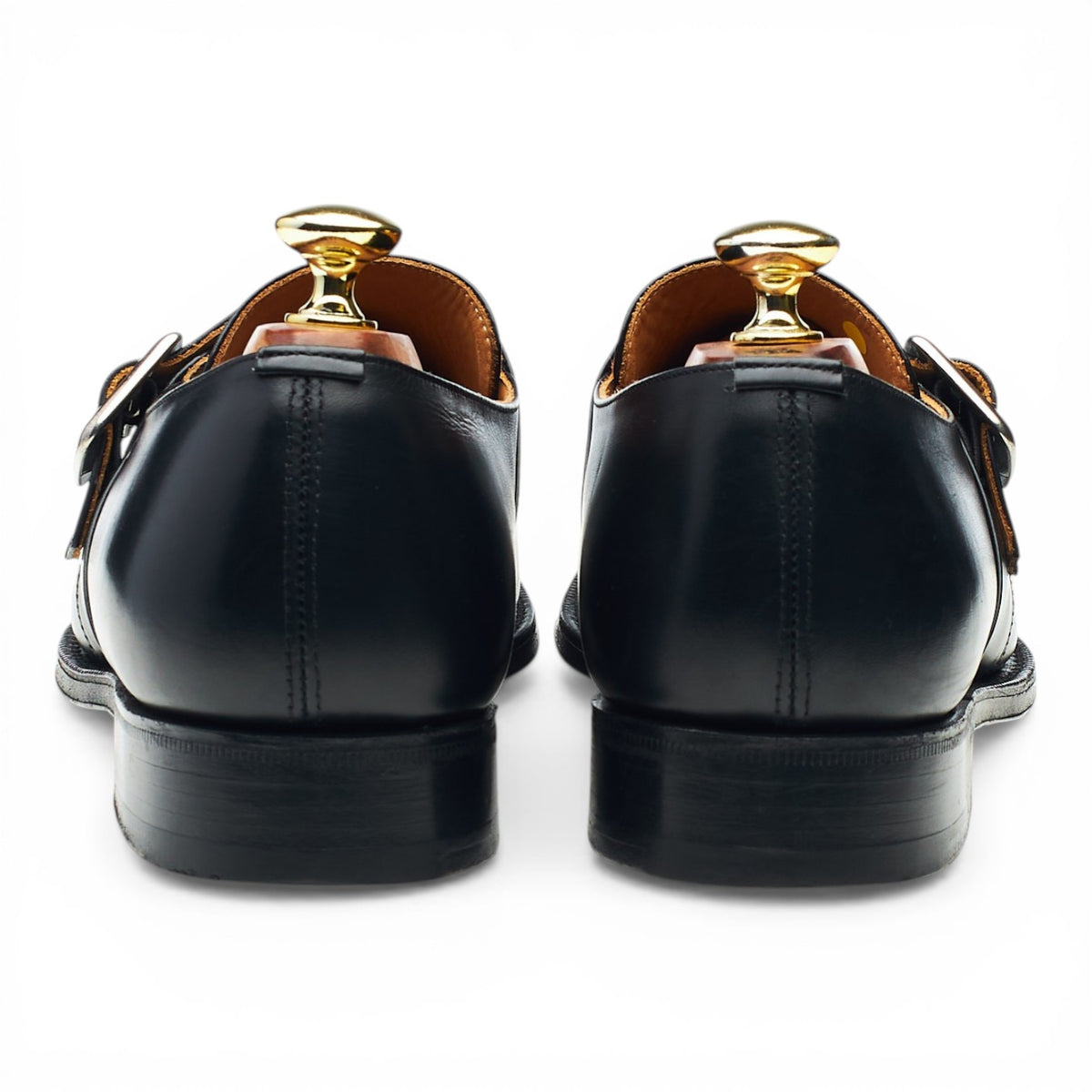 'Westbury' Black Leather Monk Strap UK 7.5 F