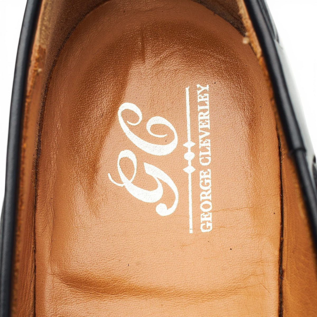 'Adrian' Black Leather Tassel Loafers UK 8.5 E
