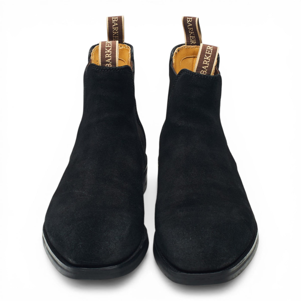 'Sutton' Black Waxy Suede Chelsea Boots UK 9.5 G