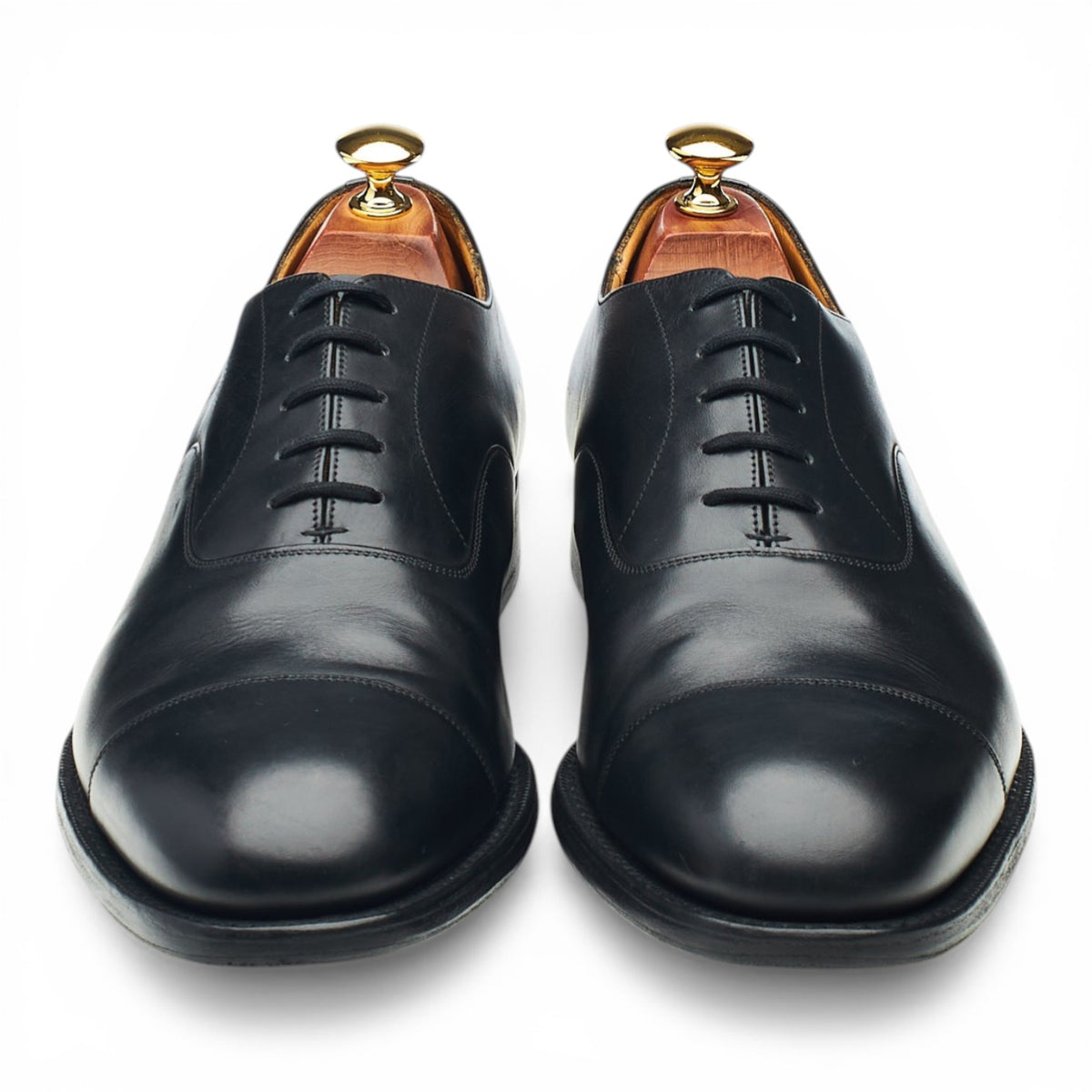 'Consul' Black Leather Oxford UK 9 H