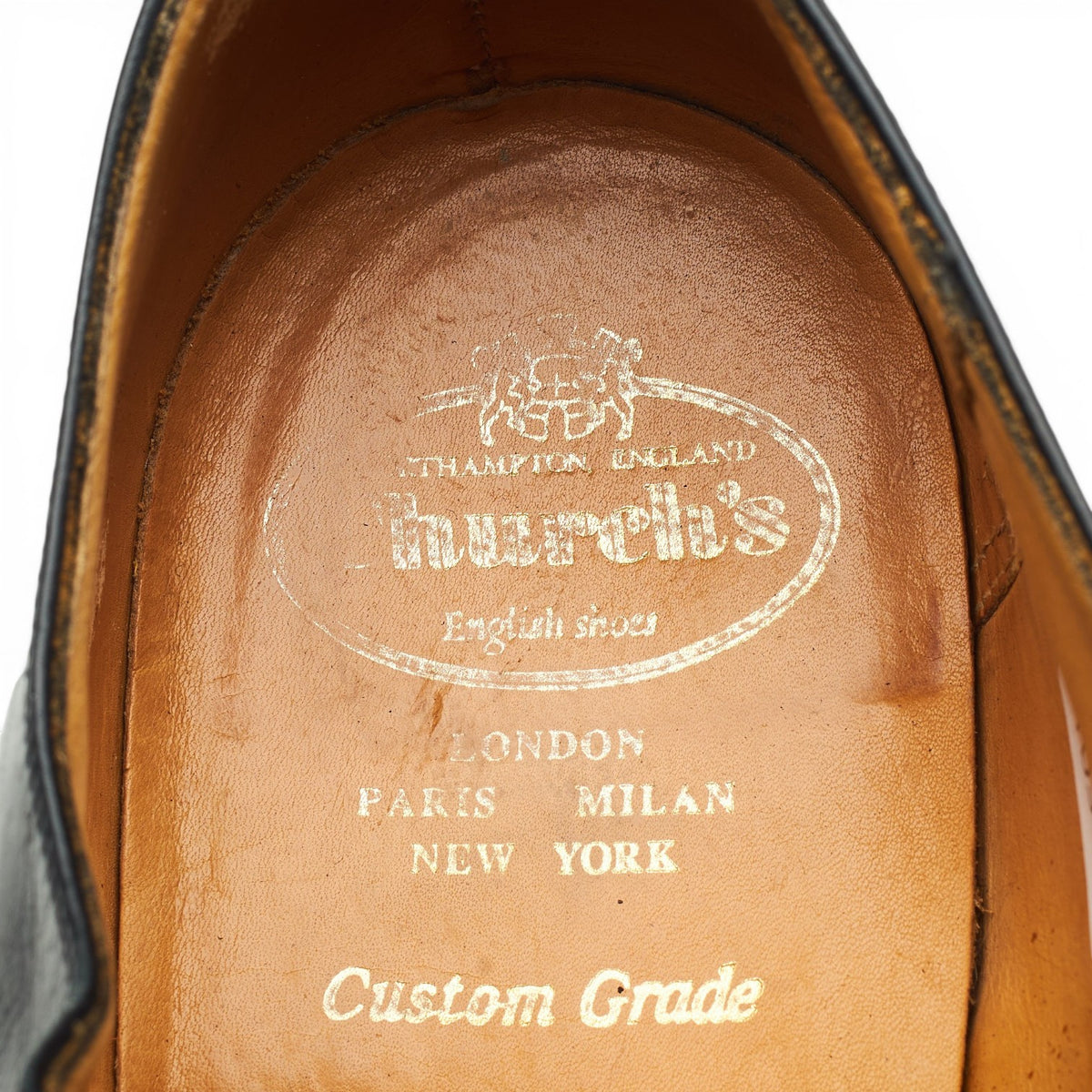 'Consul' Black Leather Oxford UK 9 H