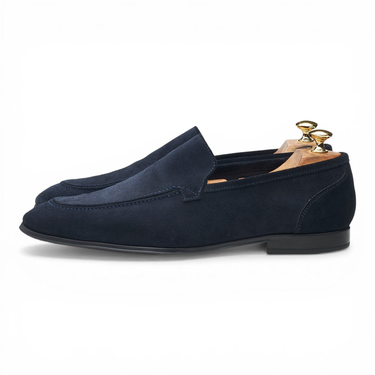 Navy Blue Suede Slip On Loafers UK 11.5