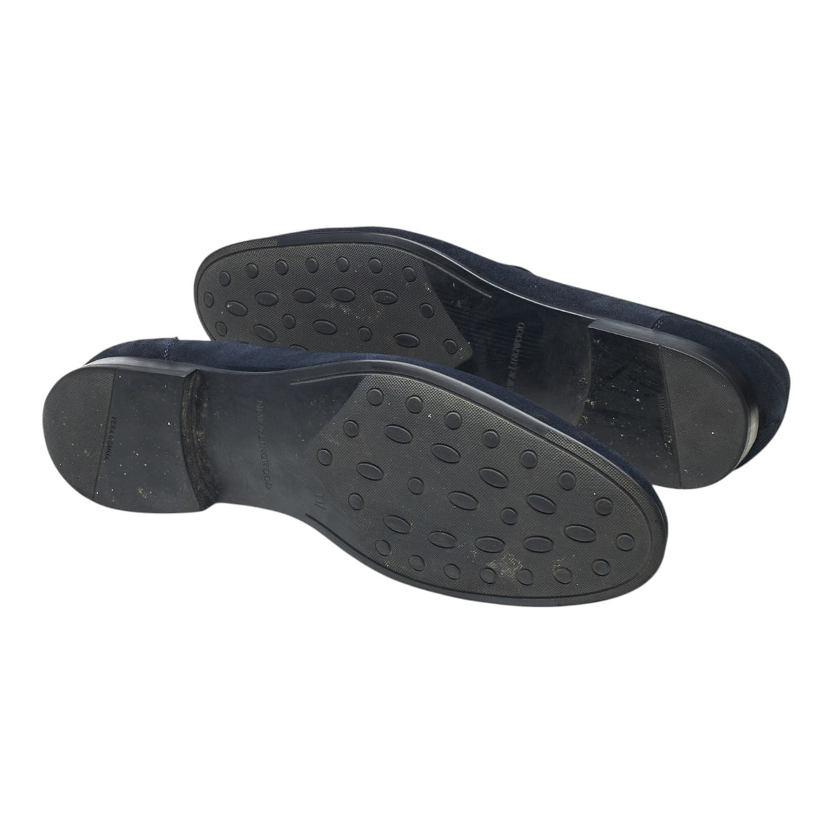 Navy Blue Suede Slip On Loafers UK 11.5