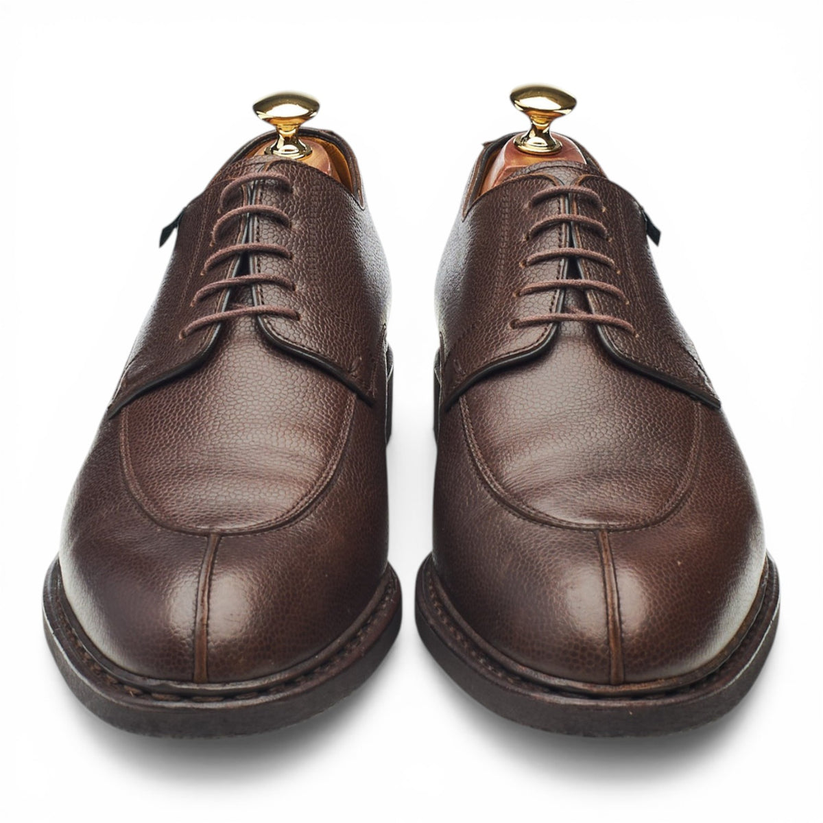 Dark Brown Leather Split Toe Derby UK 9