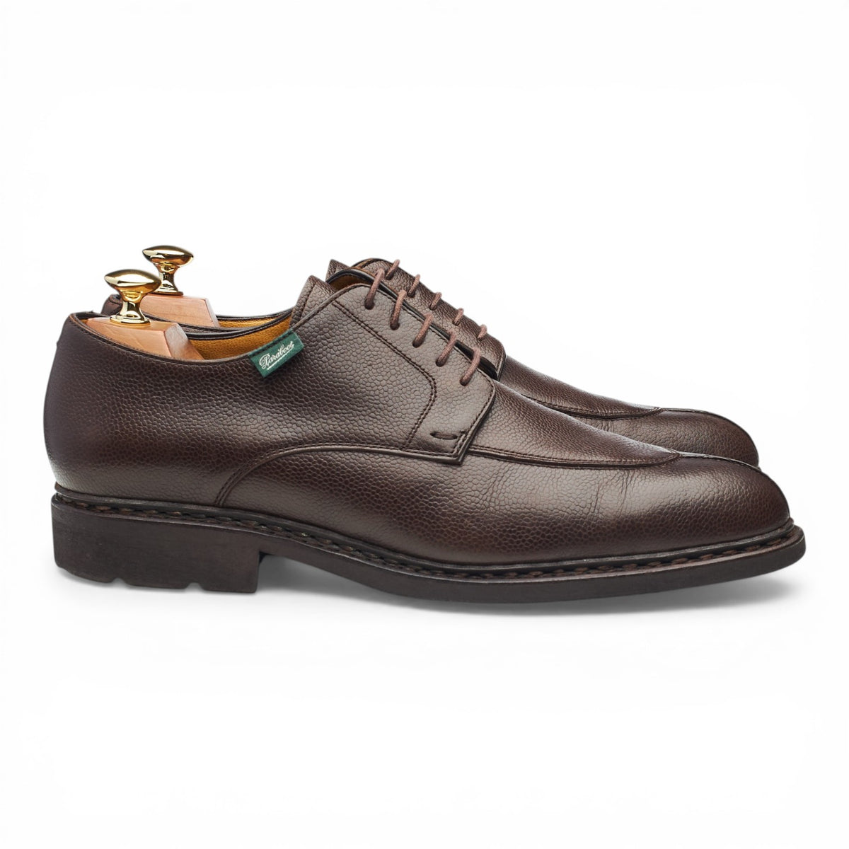 Dark Brown Leather Split Toe Derby UK 9