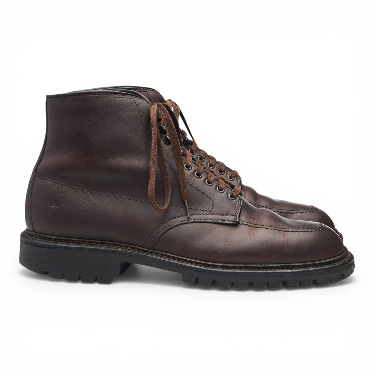 '404' Dark Brown Leather Moc Toe Boots UK 7 US 8 D