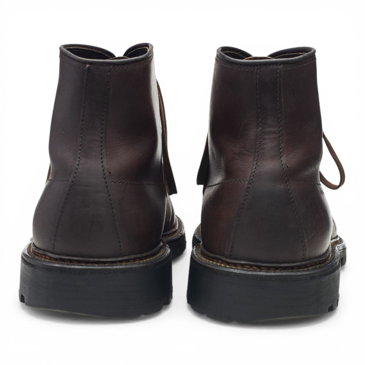 '404' Dark Brown Leather Moc Toe Boots UK 7 US 8 D