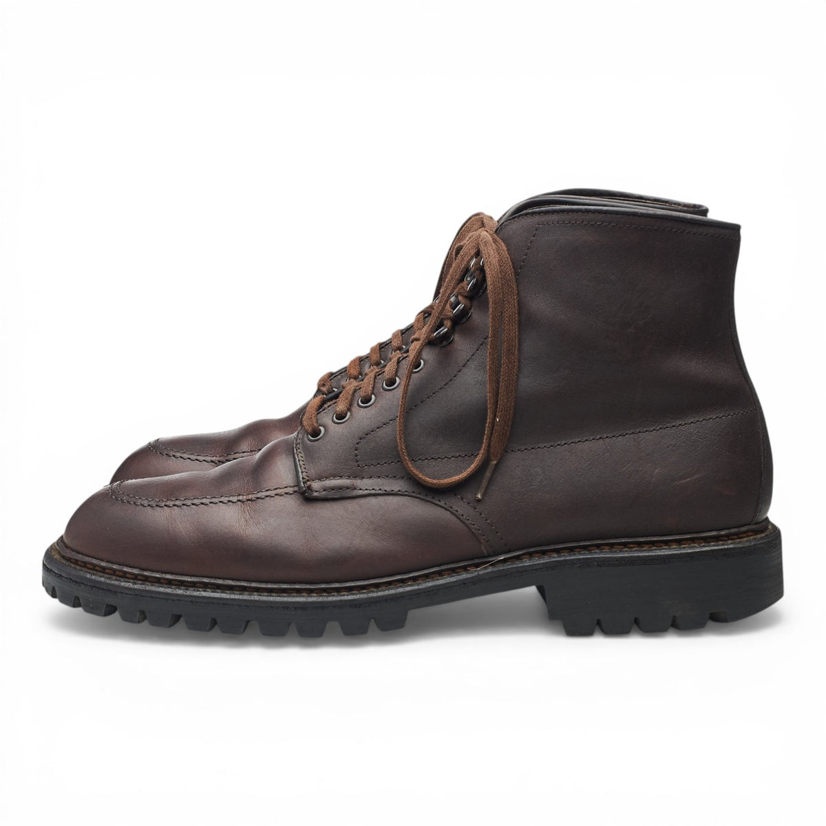 '404' Dark Brown Leather Moc Toe Boots UK 7 US 8 D