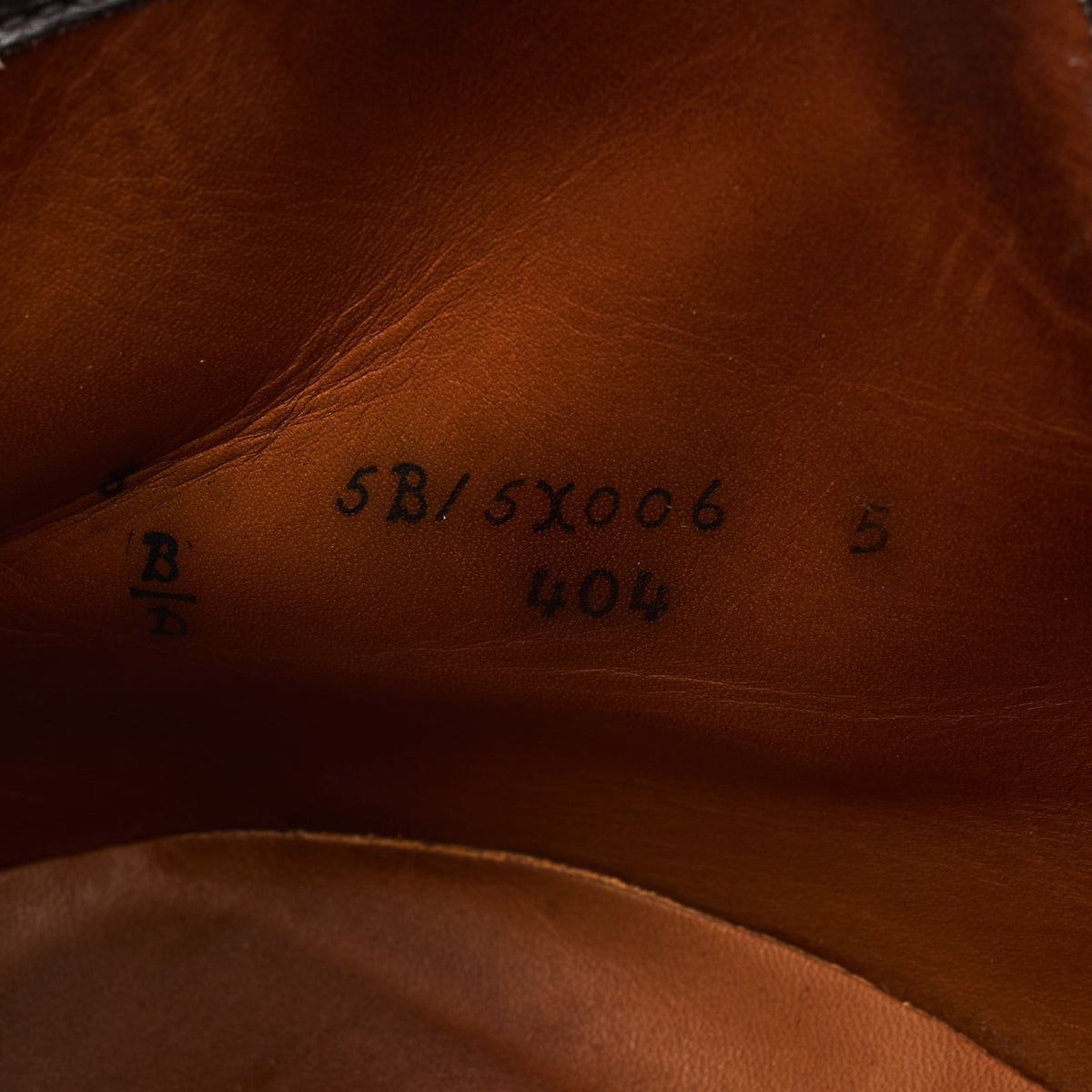 '404' Dark Brown Leather Moc Toe Boots UK 7 US 8 D