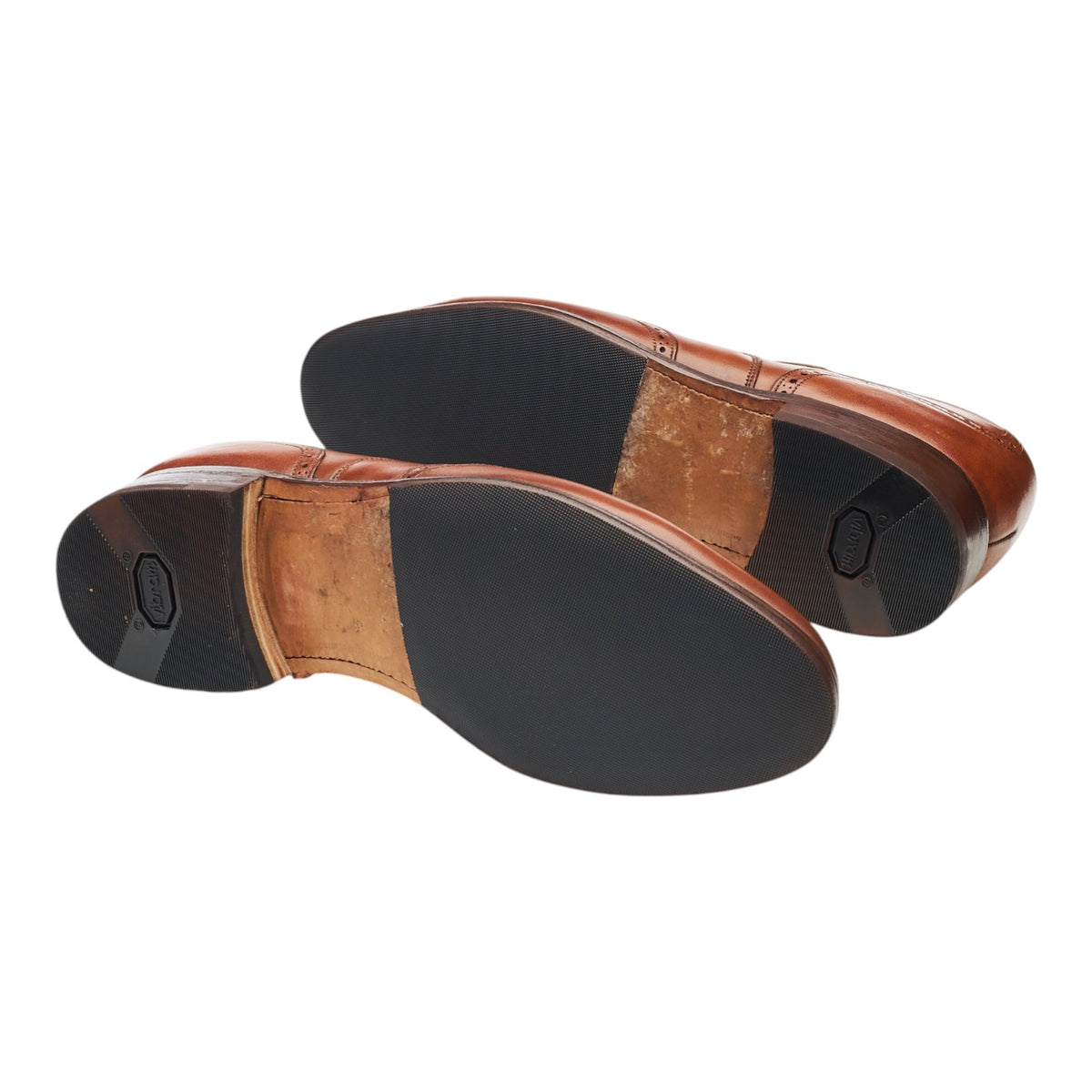 Tan Brown Leather Oxford Brogues UK 8 G