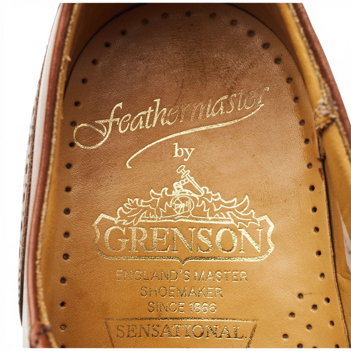 Tan Brown Leather Oxford Brogues UK 8 G