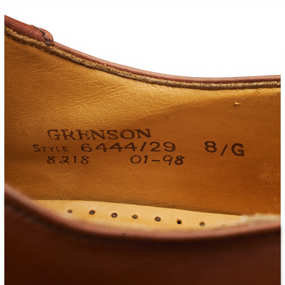 Tan Brown Leather Oxford Brogues UK 8 G