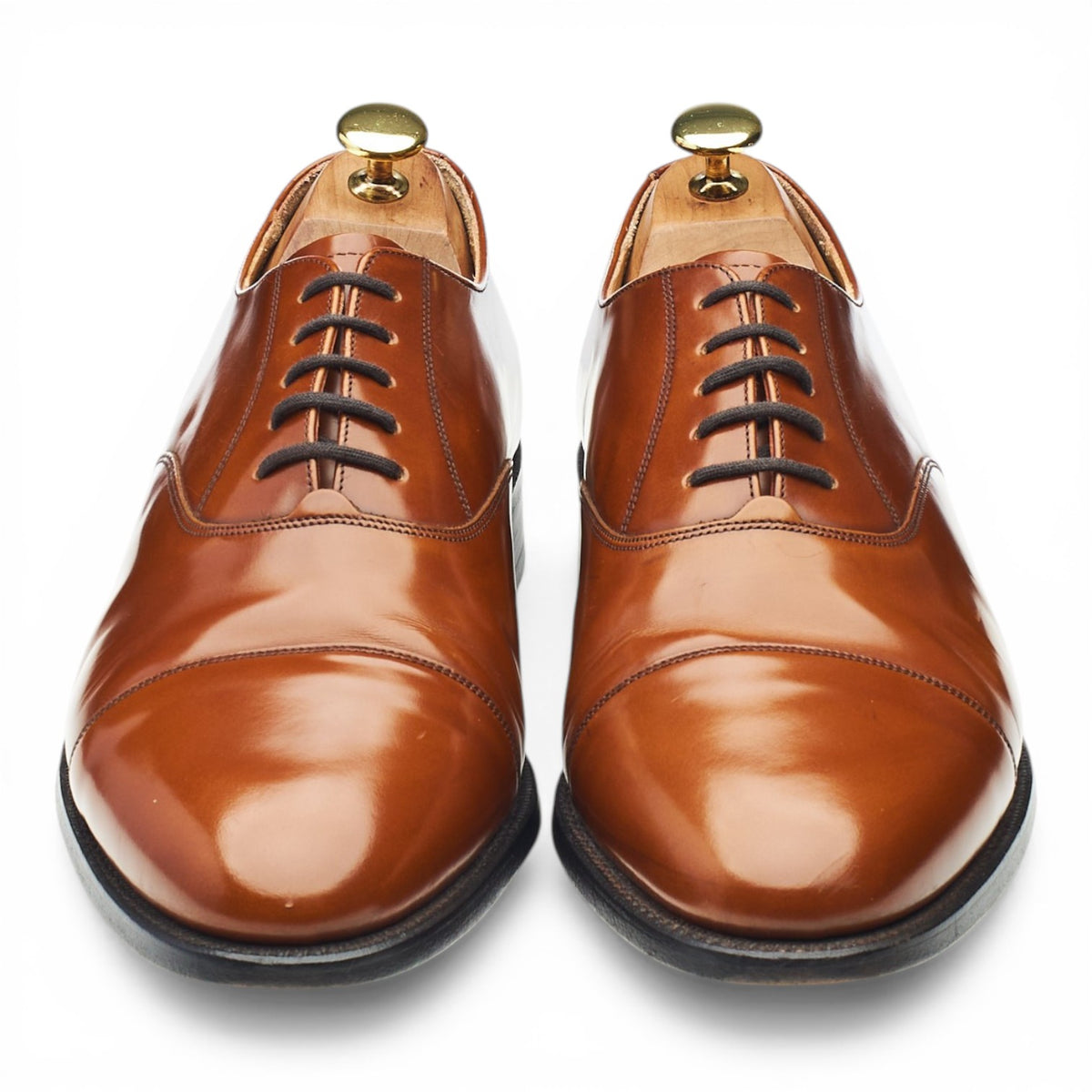Tan Brown Leather Oxford UK 8 G