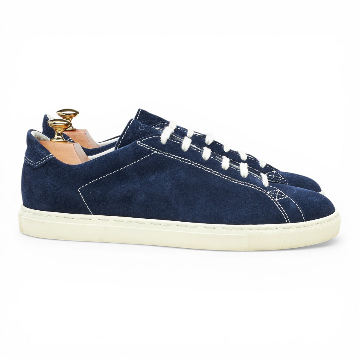 'Racquet Sr' Navy Blue Suede Sneakers UK 9 EU 43