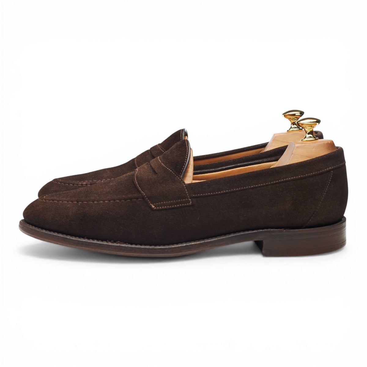 'Imperial' Dark Brown Suede Loafers UK 10 F
