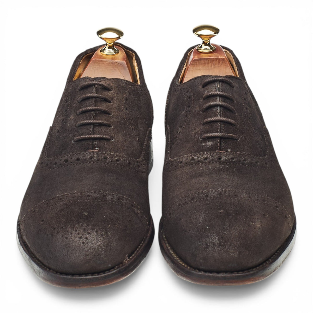 Dark Brown Suede Oxford Brogues UK 9 F
