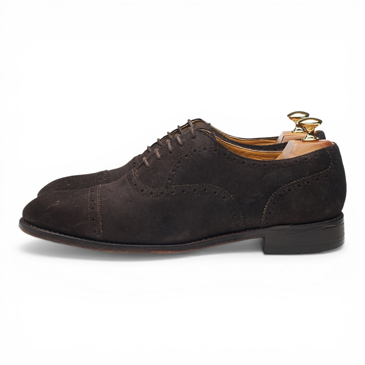 Dark Brown Suede Oxford Brogues UK 9 F