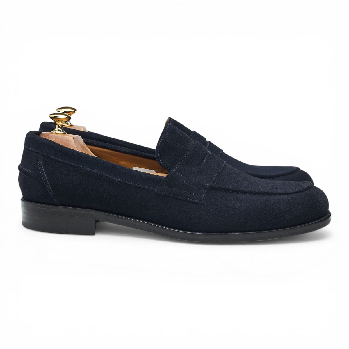 'Avon' Navy Blue Suede Loafers UK 11.5