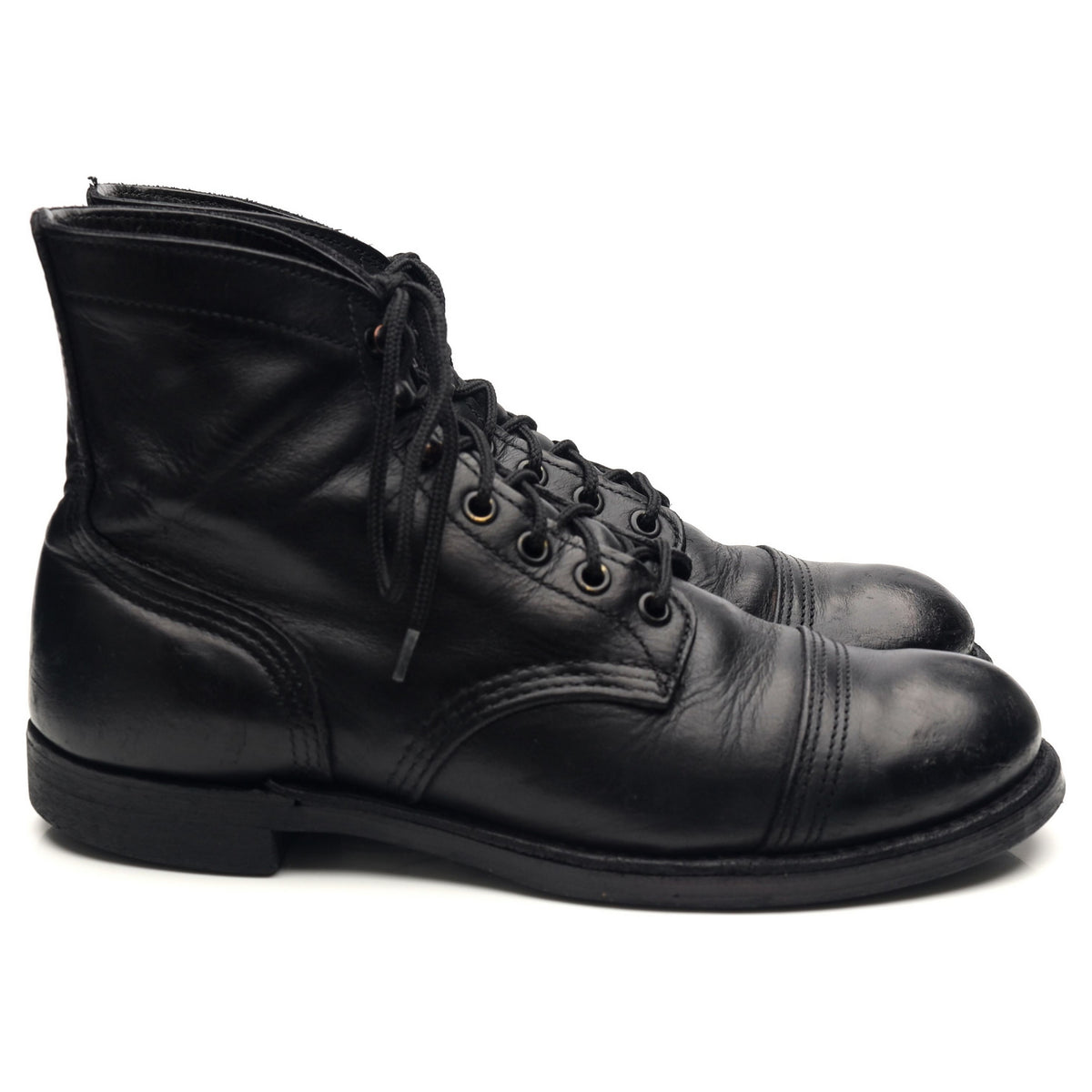 &#39;8116&#39; Black Leather Iron Ranger Boots UK 6.5 US 7.5