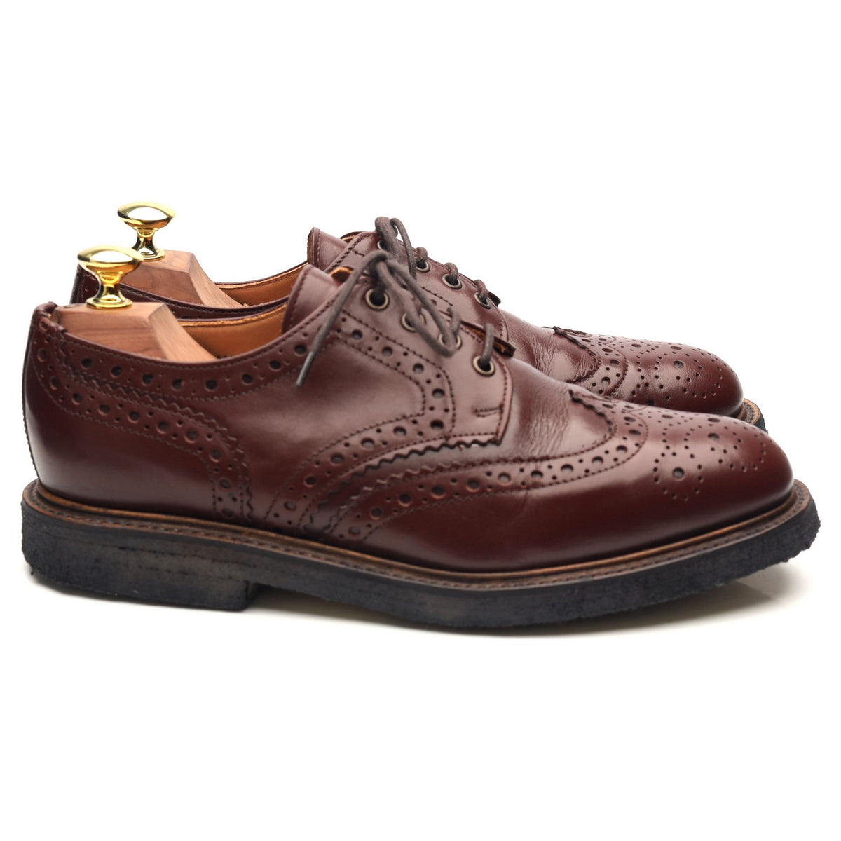 &#39;Alfie&#39; Brown Leather Derby Brogues UK 7 F