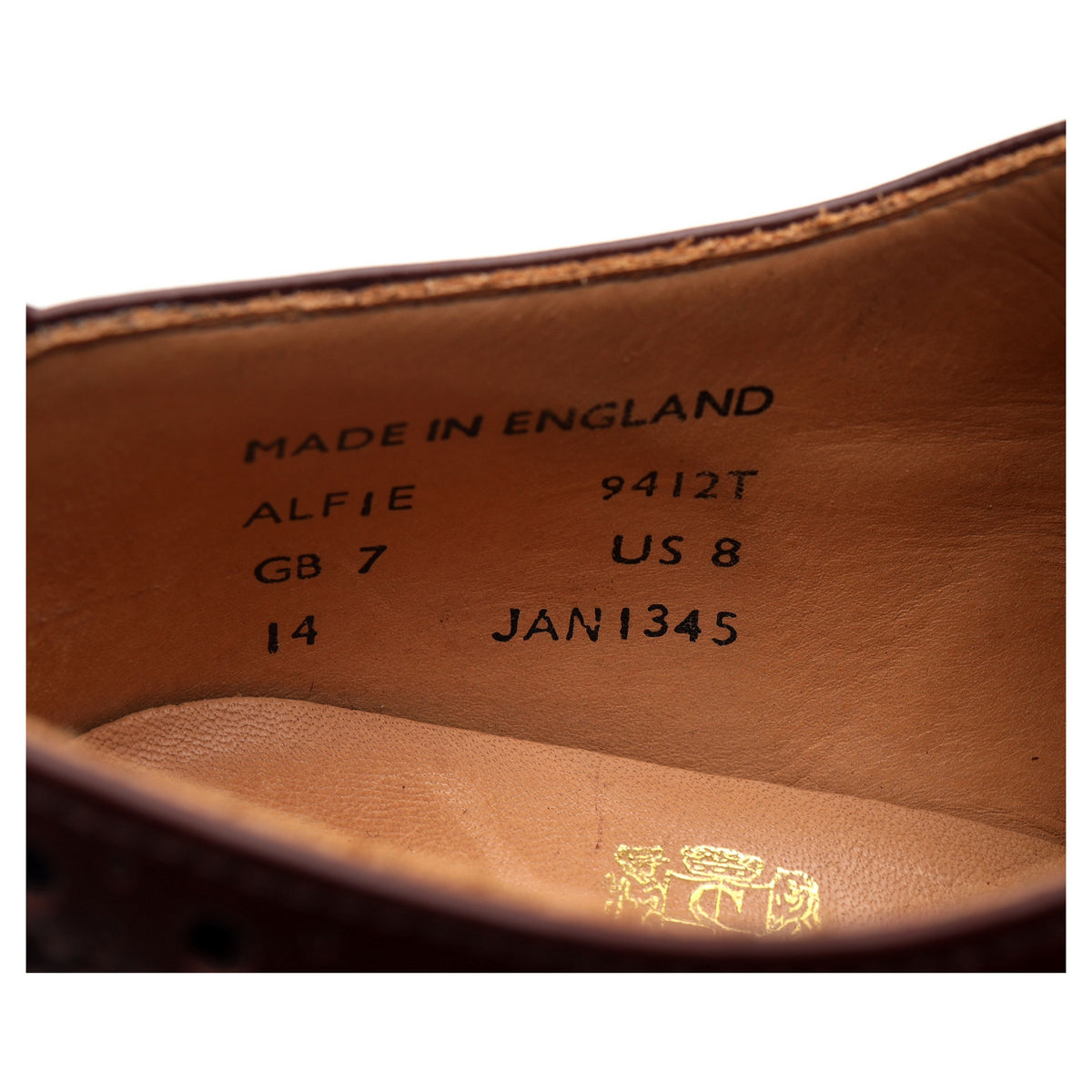&#39;Alfie&#39; Brown Leather Derby Brogues UK 7 F