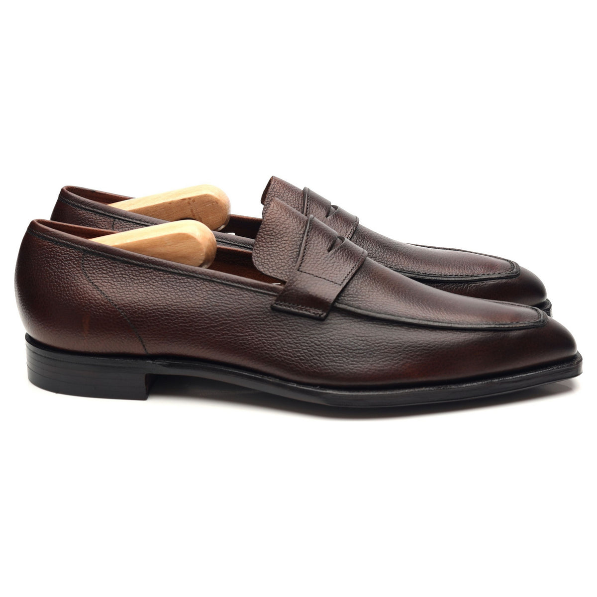 &#39;George&#39; Dark Brown Leather Loafers UK 7.5 E