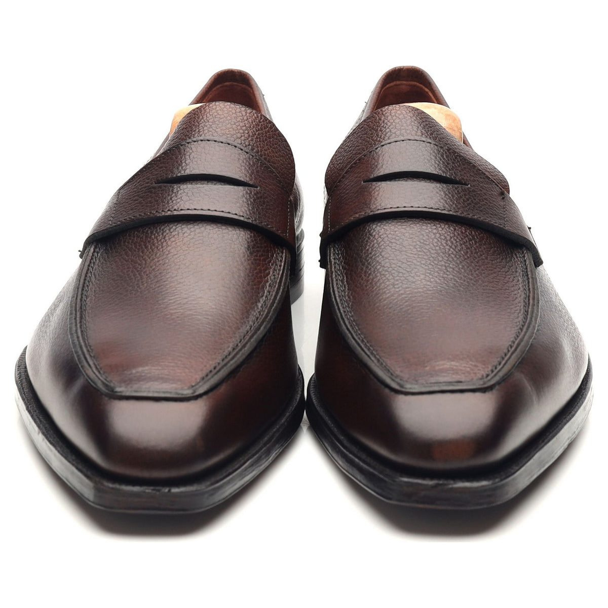 &#39;George&#39; Dark Brown Leather Loafers UK 7.5 E
