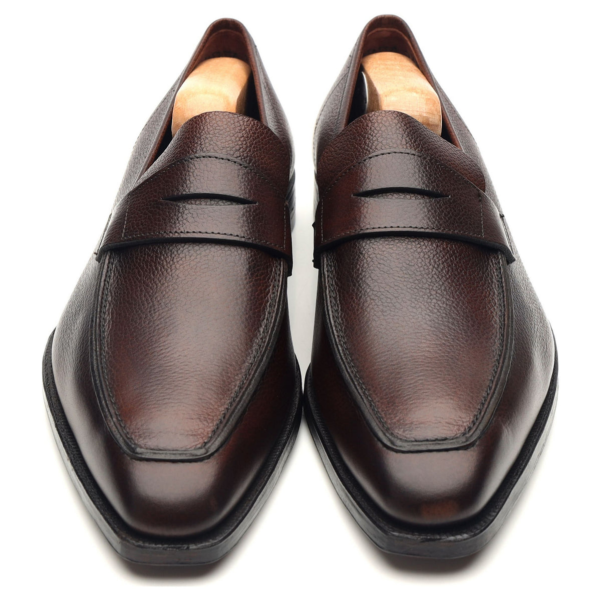 &#39;George&#39; Dark Brown Leather Loafers UK 7.5 E