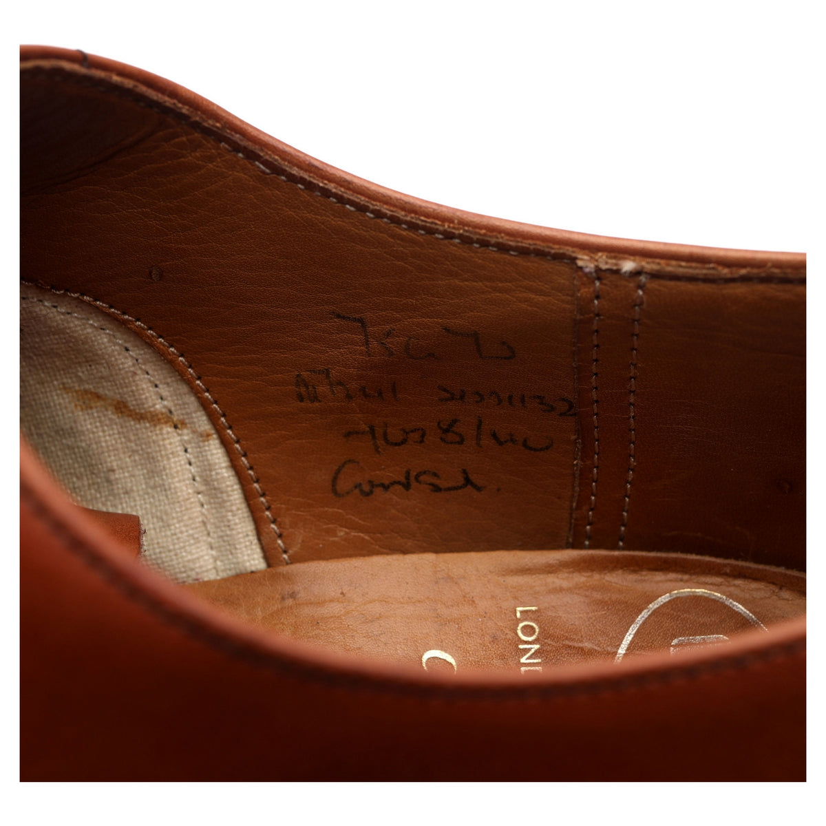 &#39;Consul&#39; Tan Brown Leather Oxford UK 7.5 G
