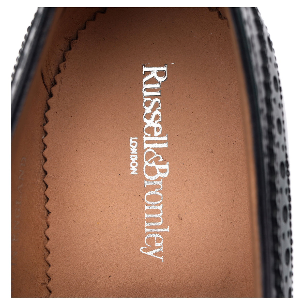 Russell &amp; Bromley &#39;Balmoral&#39; Dark Green Leather Derby Brogues UK 10.5 F