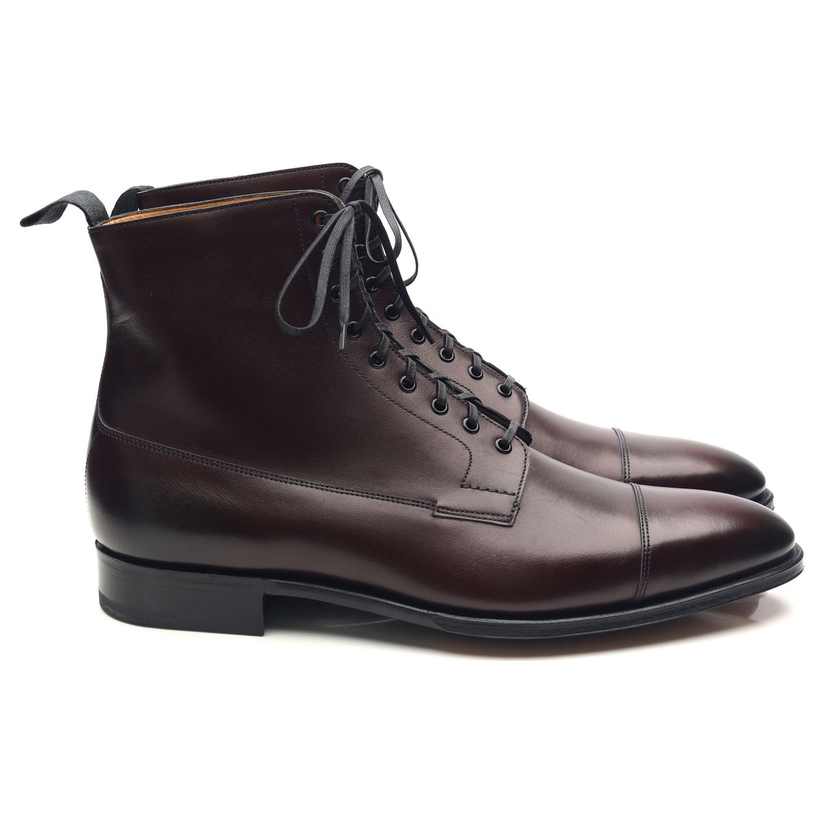 &#39;Albion&#39; Burgundy Leather Boots UK 8 E