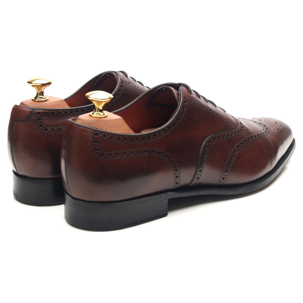 &#39;Inverness&#39; Burgundy Leather Oxford Brogues UK 9 E