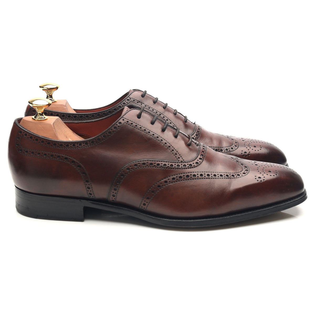 &#39;Inverness&#39; Burgundy Leather Oxford Brogues UK 9 E