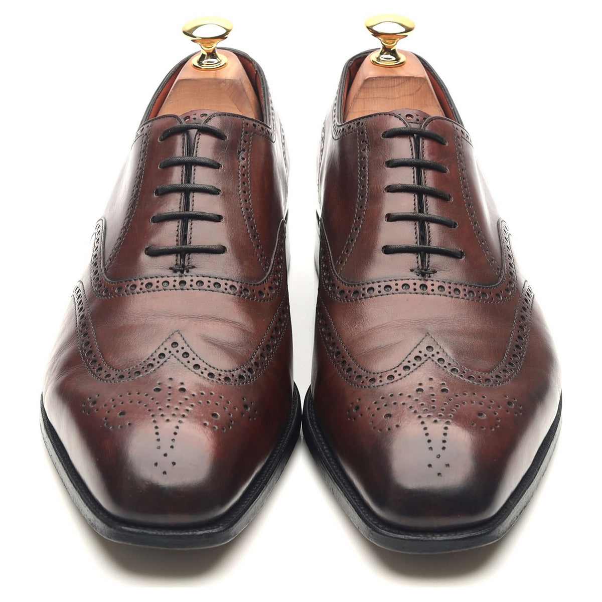 &#39;Inverness&#39; Burgundy Leather Oxford Brogues UK 9 E