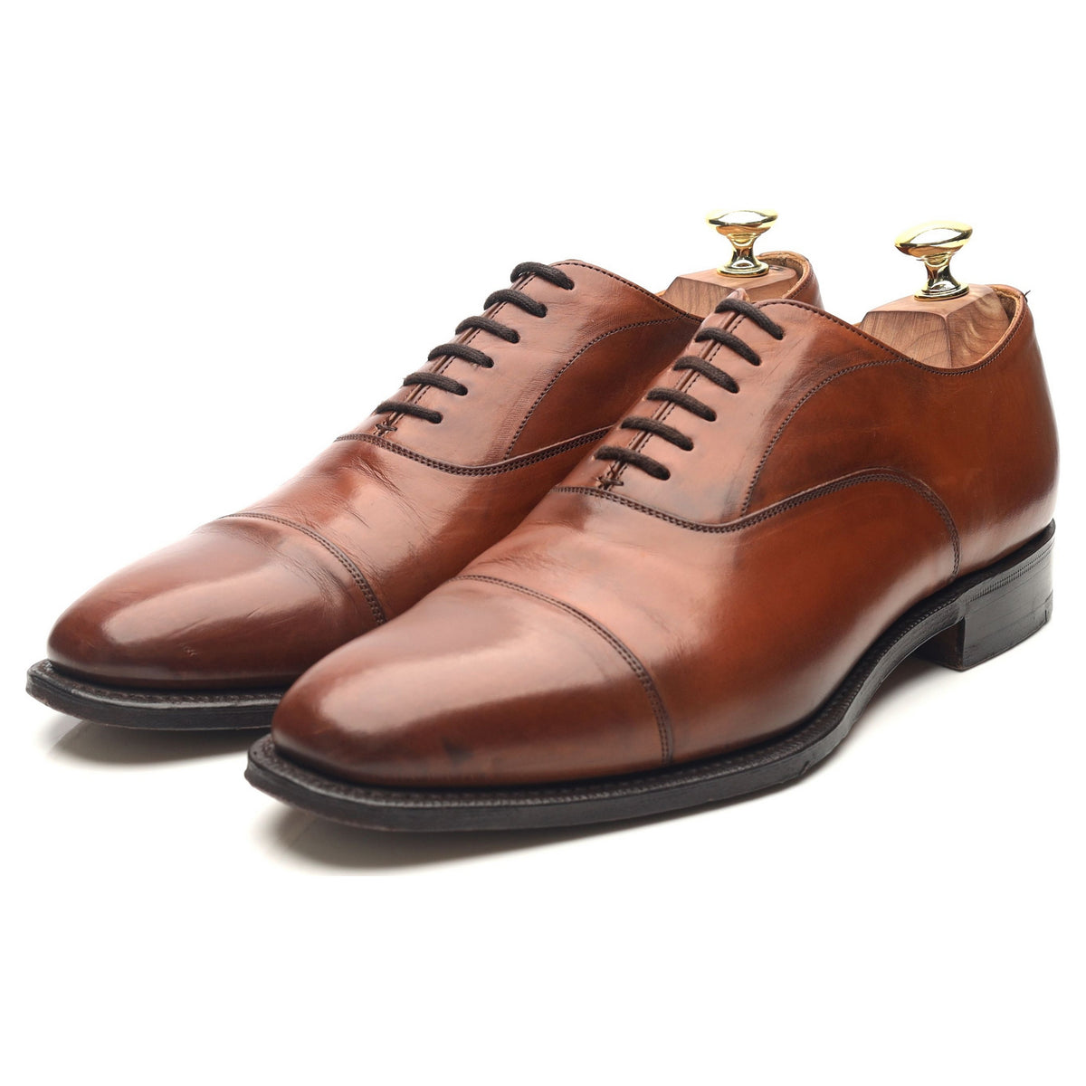 &#39;Coppice&#39; Tan Brown Leather Oxford UK 7 F