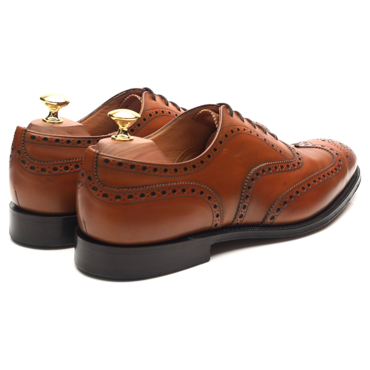 &#39;Chetwynd&#39; Tan Brown Leather Brogues UK 8.5 F