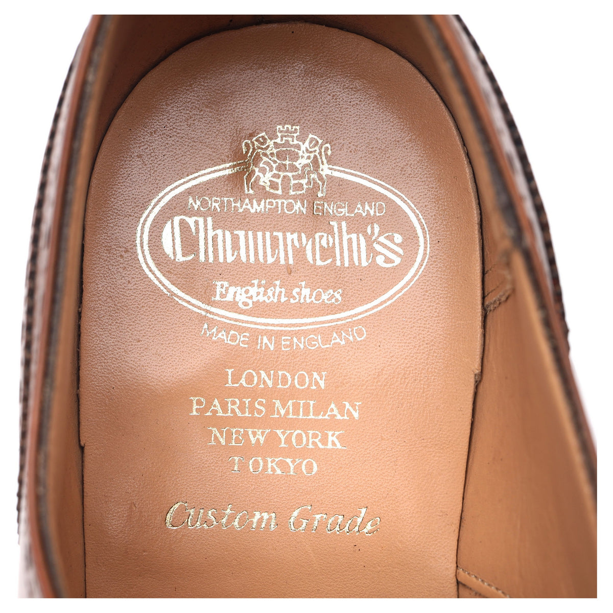 &#39;Chetwynd&#39; Tan Brown Leather Brogues UK 8.5 F