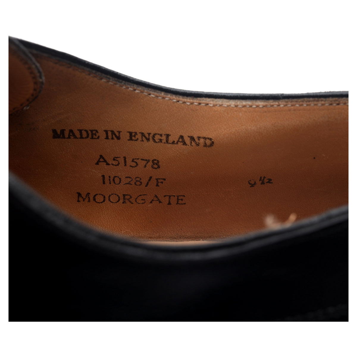 &#39;Moorgate&#39; Black Leather Monk Strap UK 9.5 F