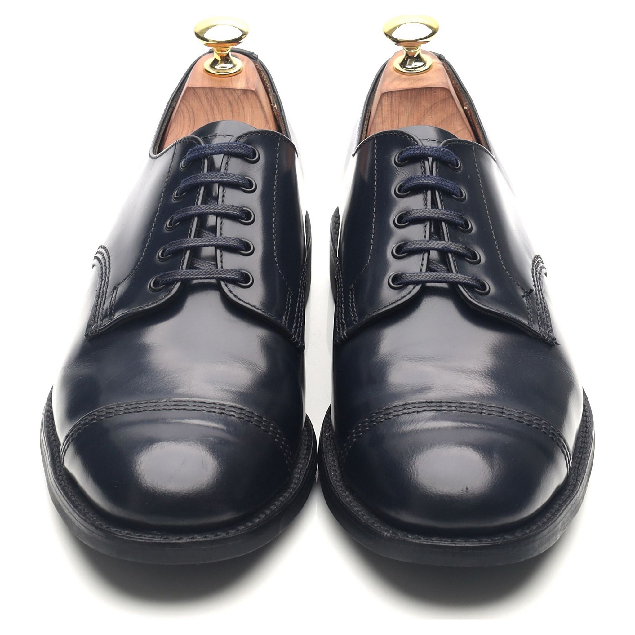 SANDERS Military Derby Shoe Navy Blue 【公式通販】