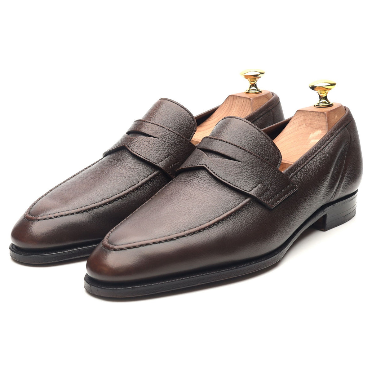&#39;Teign&#39; Dark Brown Leather Loafers UK 8 E
